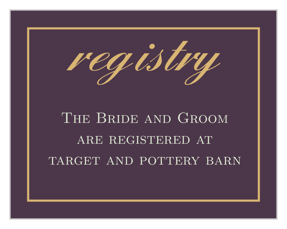 Golden Rings Registry Cards