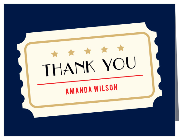 Give your modern message of appreciation vintage flair with our unforgettable At The Movies Baby Shower Thank You Cards. 