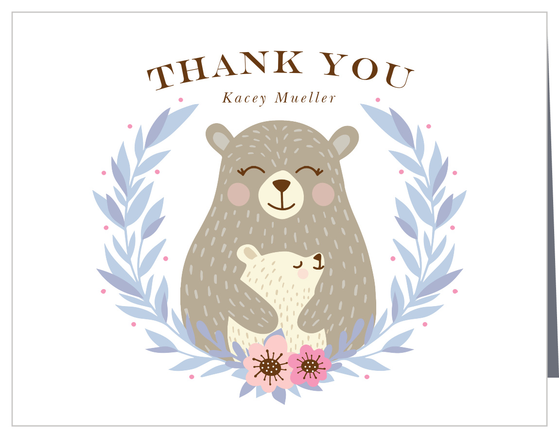 Bear Hug Baby Shower Thank You Cards