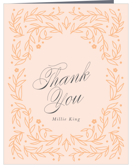 Thank your friends and family for celebrating with you with our Storybook Laurels Baby Shower Thank You Cards.