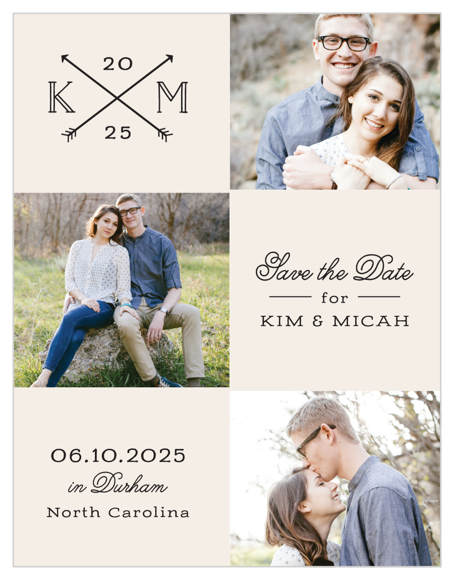 Overlapping Arrows Save the Date Magnets