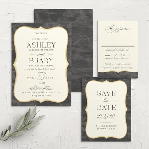Dark Fairytale Wedding Invitations