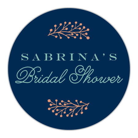 Spring Garden Bridal Shower Stickers