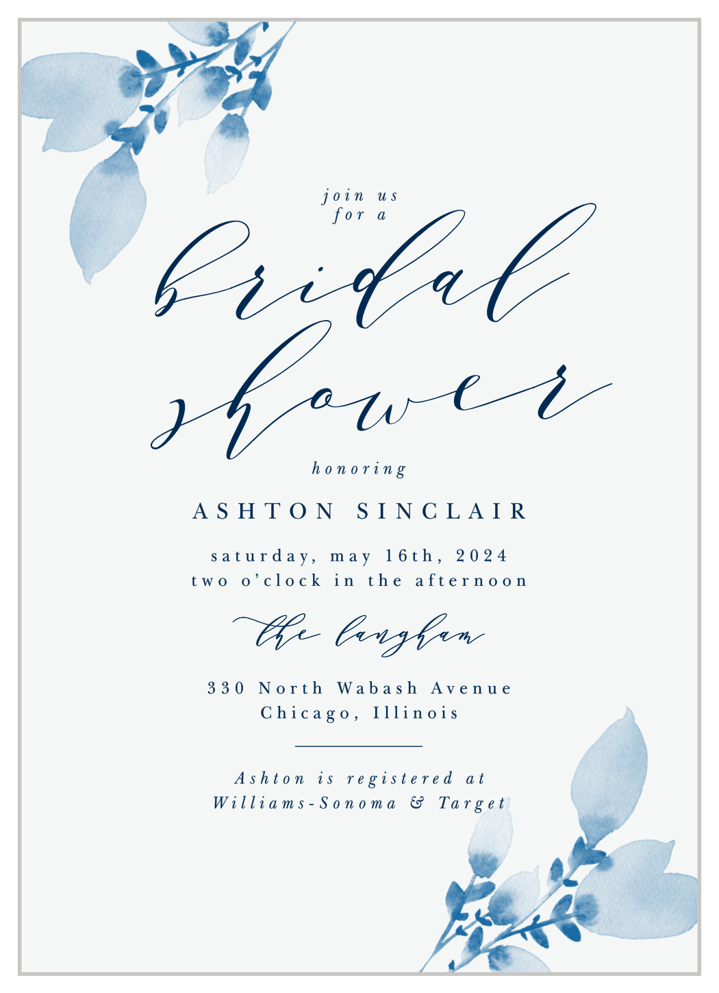 Soft Petals Bridal Shower Invitations