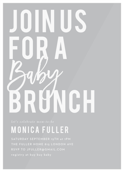 Baby boy best sale brunch shower invitations