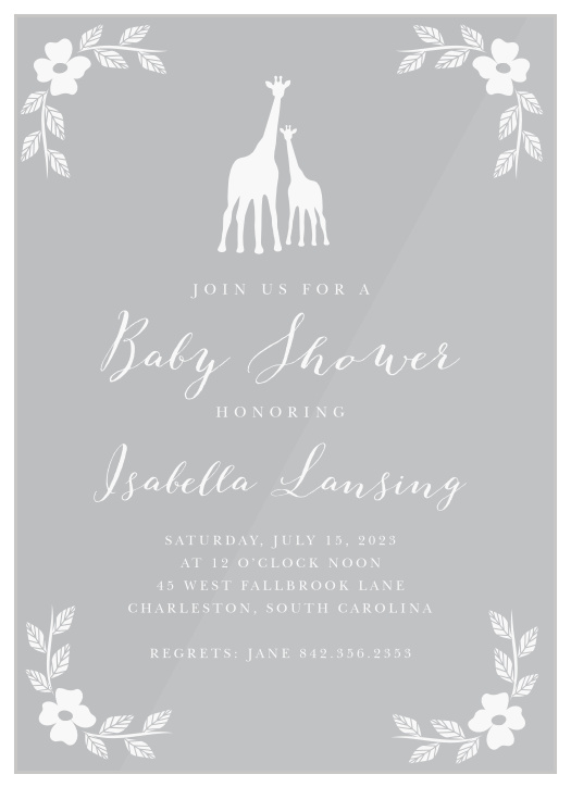 Clear Baby Shower Invitations Match Your Color & Style Free!