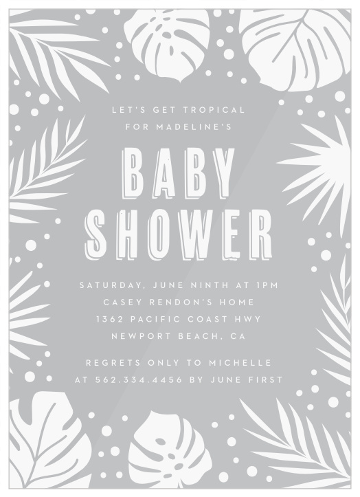 Tropical baby shower shops invitations free