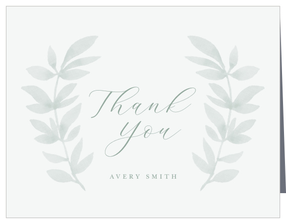 Thank your friends and family for celebrating you and your love with our Leaf Sprigs Bridal Shower Thank You Cards.
