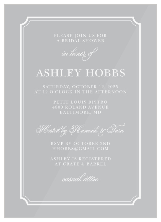 The Preppy Stripe Clear Bridal Shower Invitations are a fun and classic way to celebrate the bride-to-be.