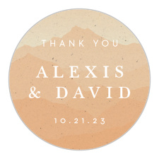 It's all in the details. Our Majestic Mountains Wedding Sticker is the perfect accessory for adding that extra touch to your wedding items.