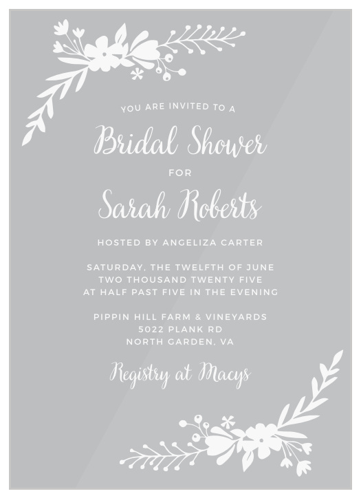 Garden Party Bridal Shower Invitations by Basic Invite