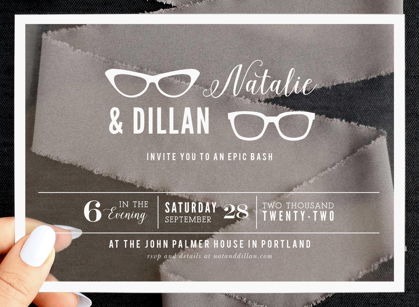 Beach Sunglasses Clear Wedding Invitations