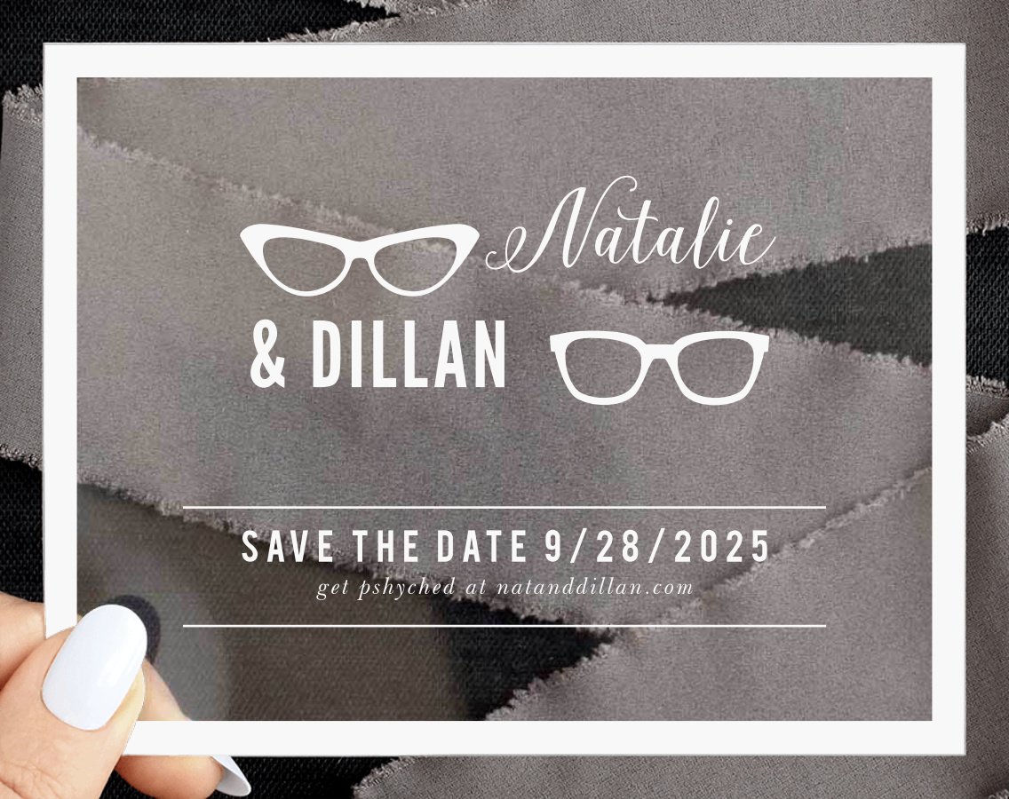 Beach Sunglasses Clear Save the Date Cards