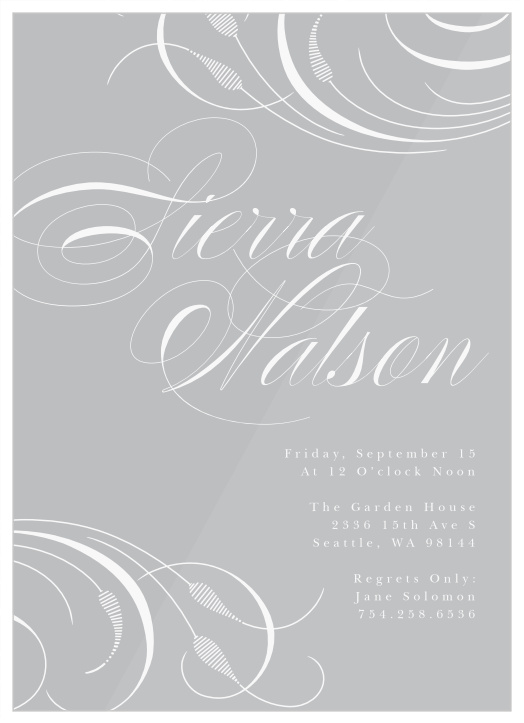 Our Beautiful Name Clear Bridal Shower Invitations are perfect for your bridal shower!