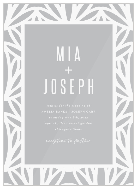 Ensure you are surrounded by people you care for most with our Boldly Framed Clear Wedding Invitations.