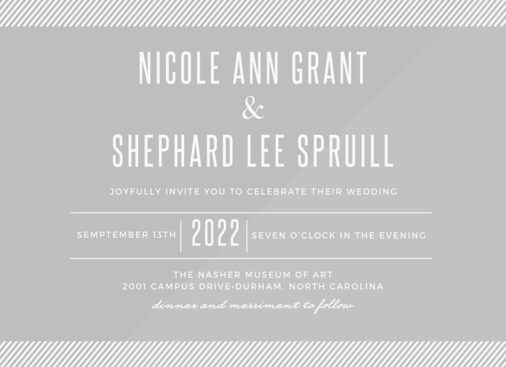 Bold and fun, the Masterly Charm Clear Wedding Invitations are the definition of youthful sophistication.