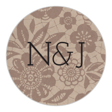 The Vintage Floral Kraft logo square is the finishing touch to an already beautiful invitation suite.