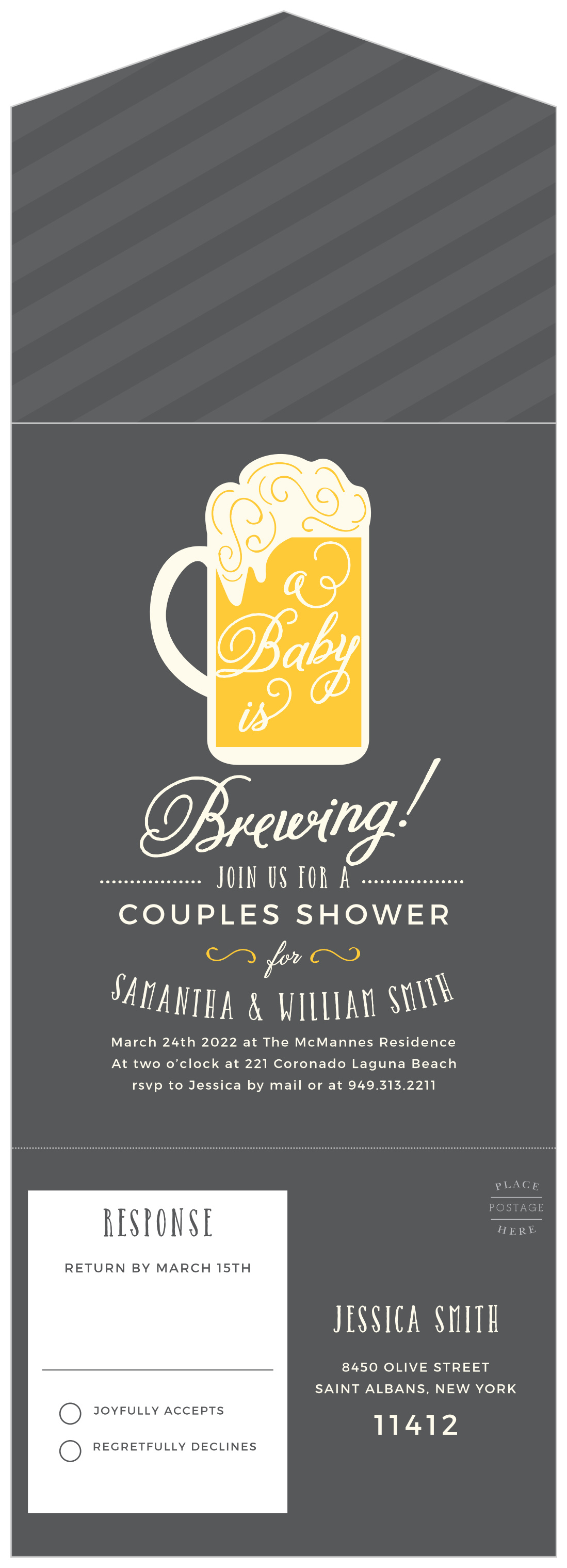Baby Brewing Seal & Send Baby Shower Invitations