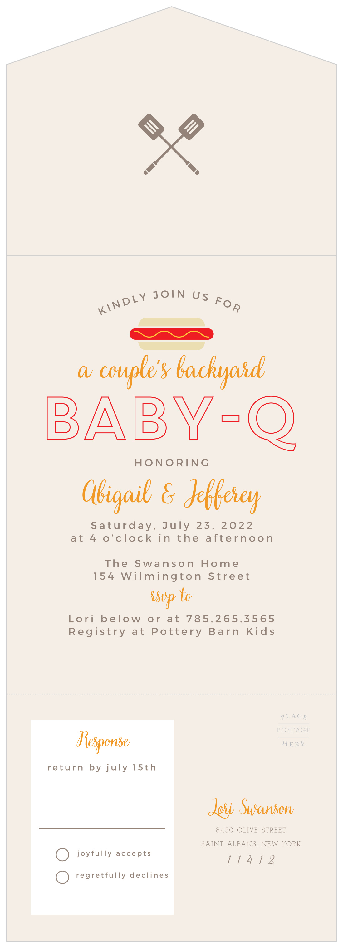 Baby-Q Seal & Send Baby Shower Invitations