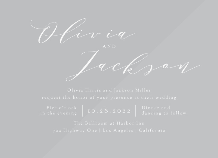 Our irresistibly chic Smooth Intrigue Clear Wedding Invitations are the perfect way to gather your friends and family together for one of the biggest days of your life.
