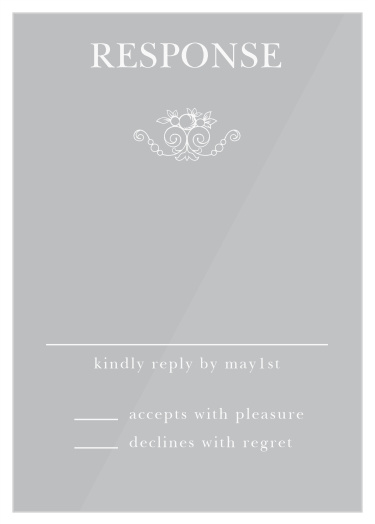 Match the Classic Damask Clear Response Cards to your unique wedding theme.