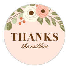 Seal envelopes or gift family and friends with a memento of your special day with our Country Chic Wedding Stickers.