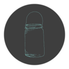 The Mason Jars and Fireflies logo square is the finishing touch to an already beautiful invitation suite.