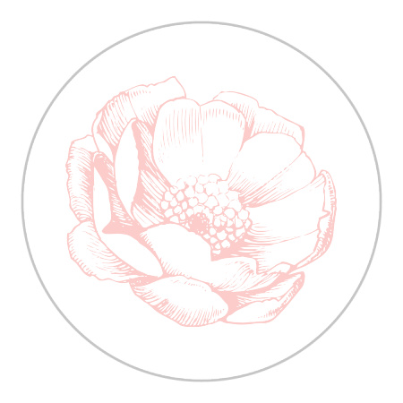 Illustrated Rose Wedding Stickers