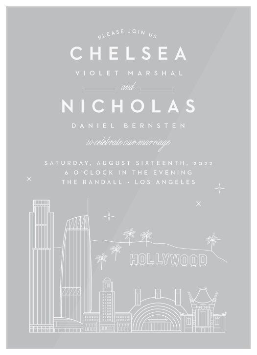 Las Vegas Skyline Save the Date Cards by Basic Invite