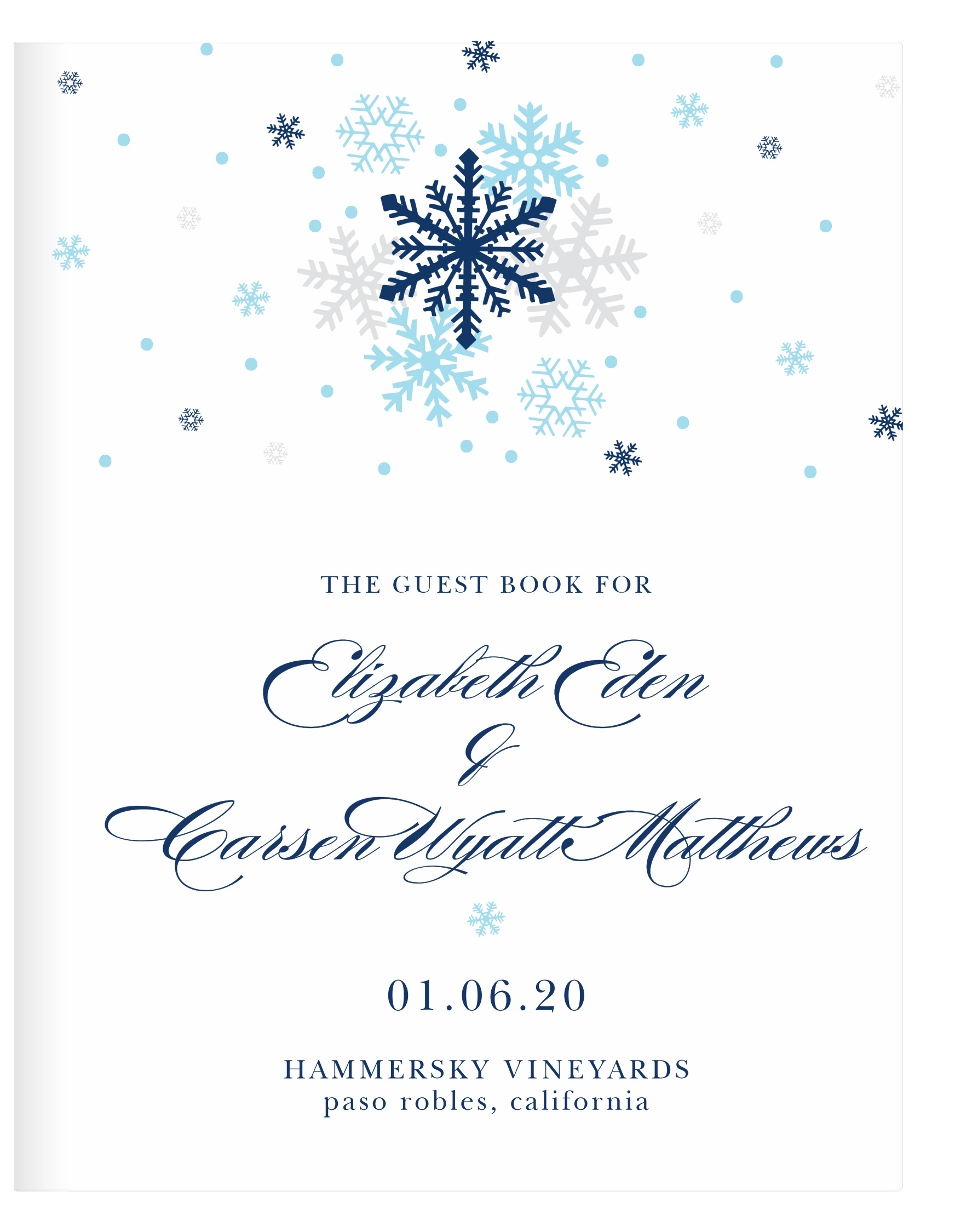 Shimmering Snowflakes Guest Book