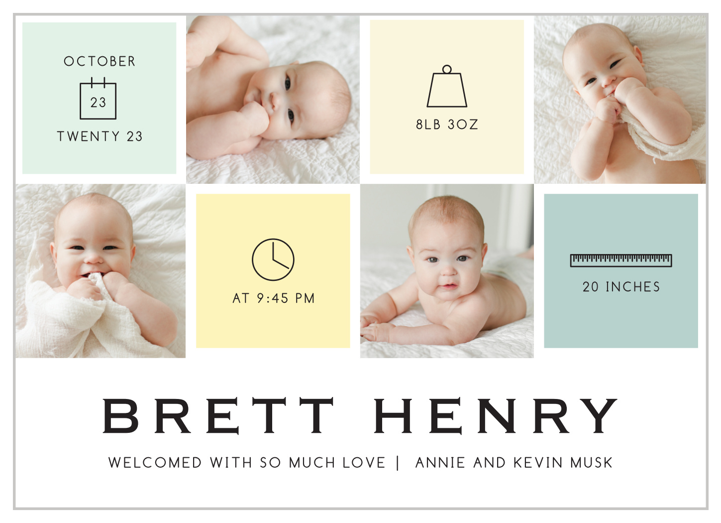 Baby Icons Birth Announcements