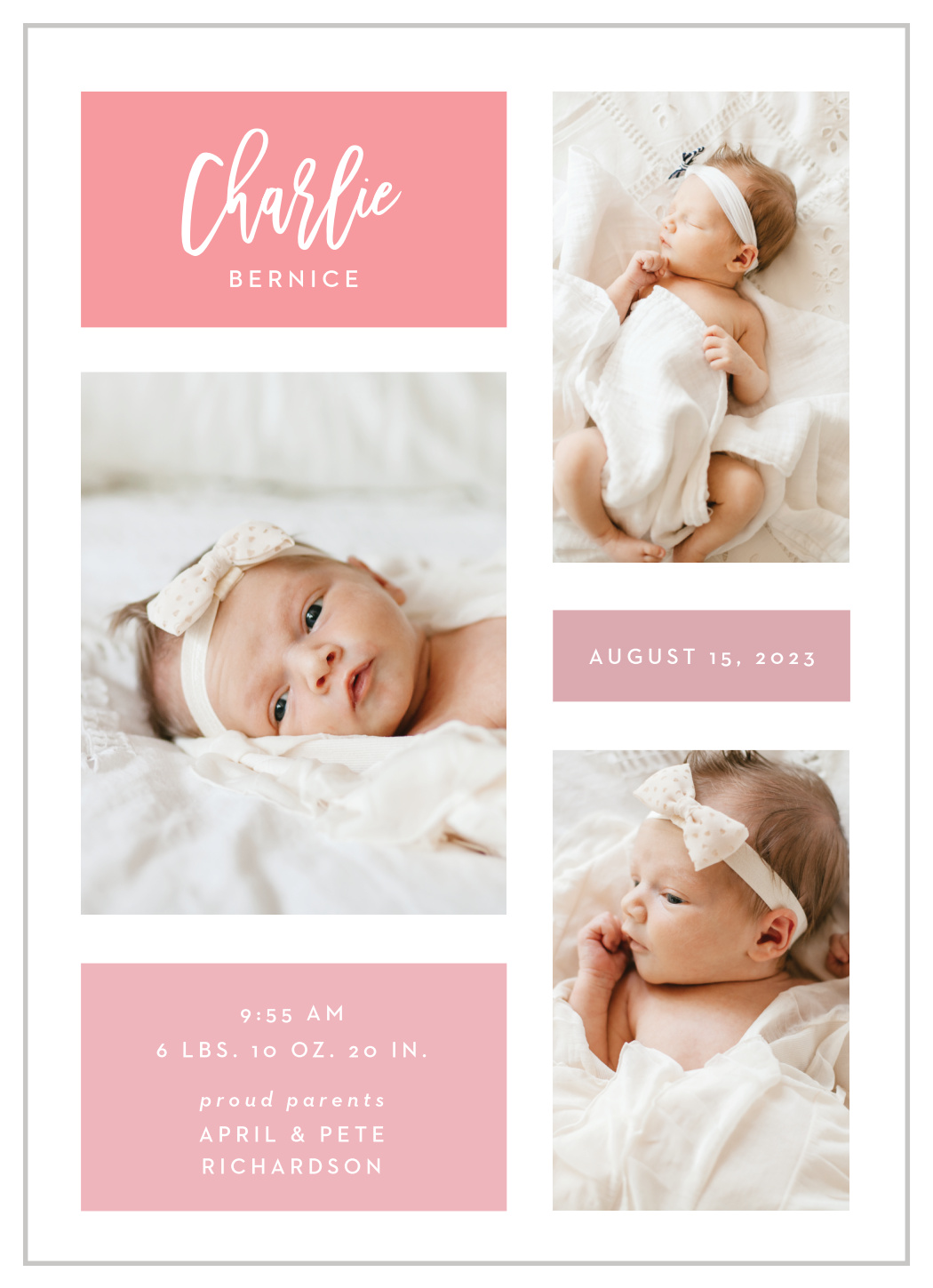 Dreaming Pastels Birth Announcements