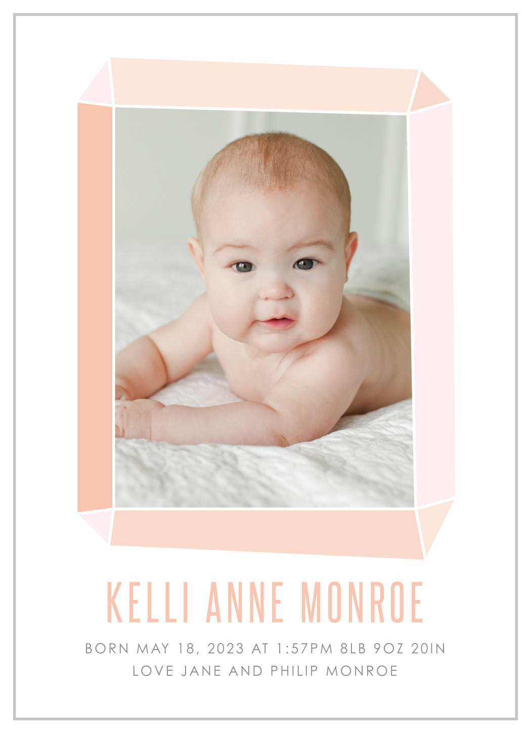 Little Gem Birth Announcements by Basic Invite