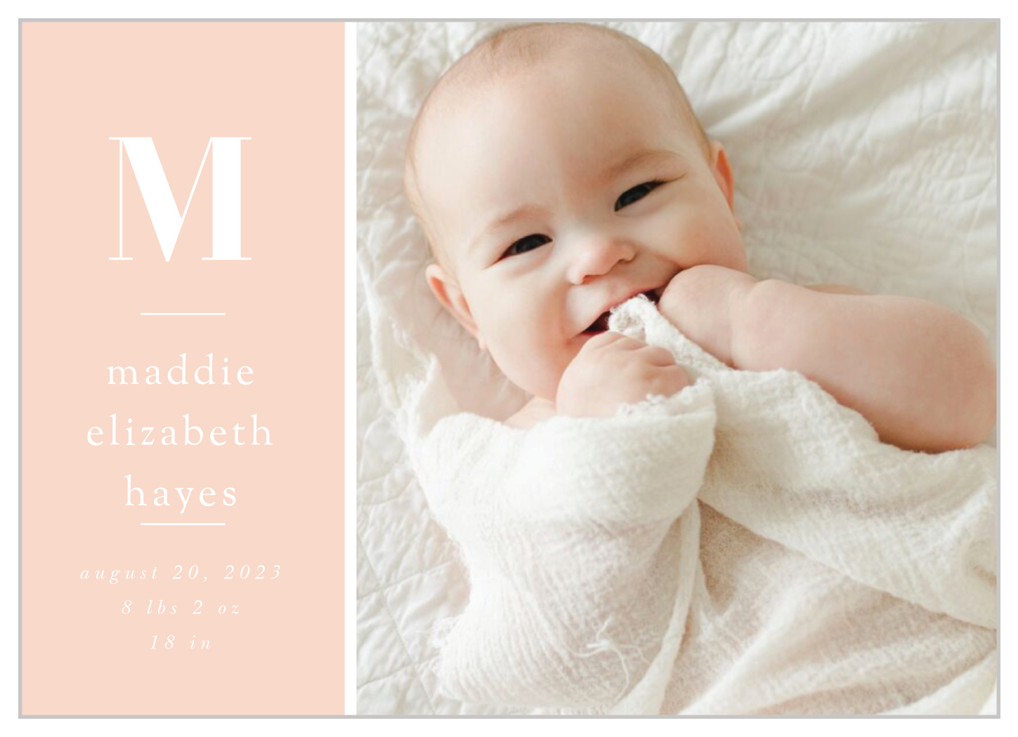 Baby Monogram Birth Announcements