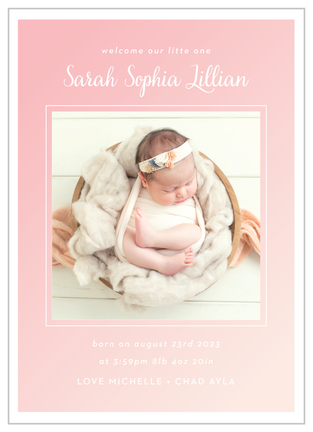 Soft Gradient Birth Announcements