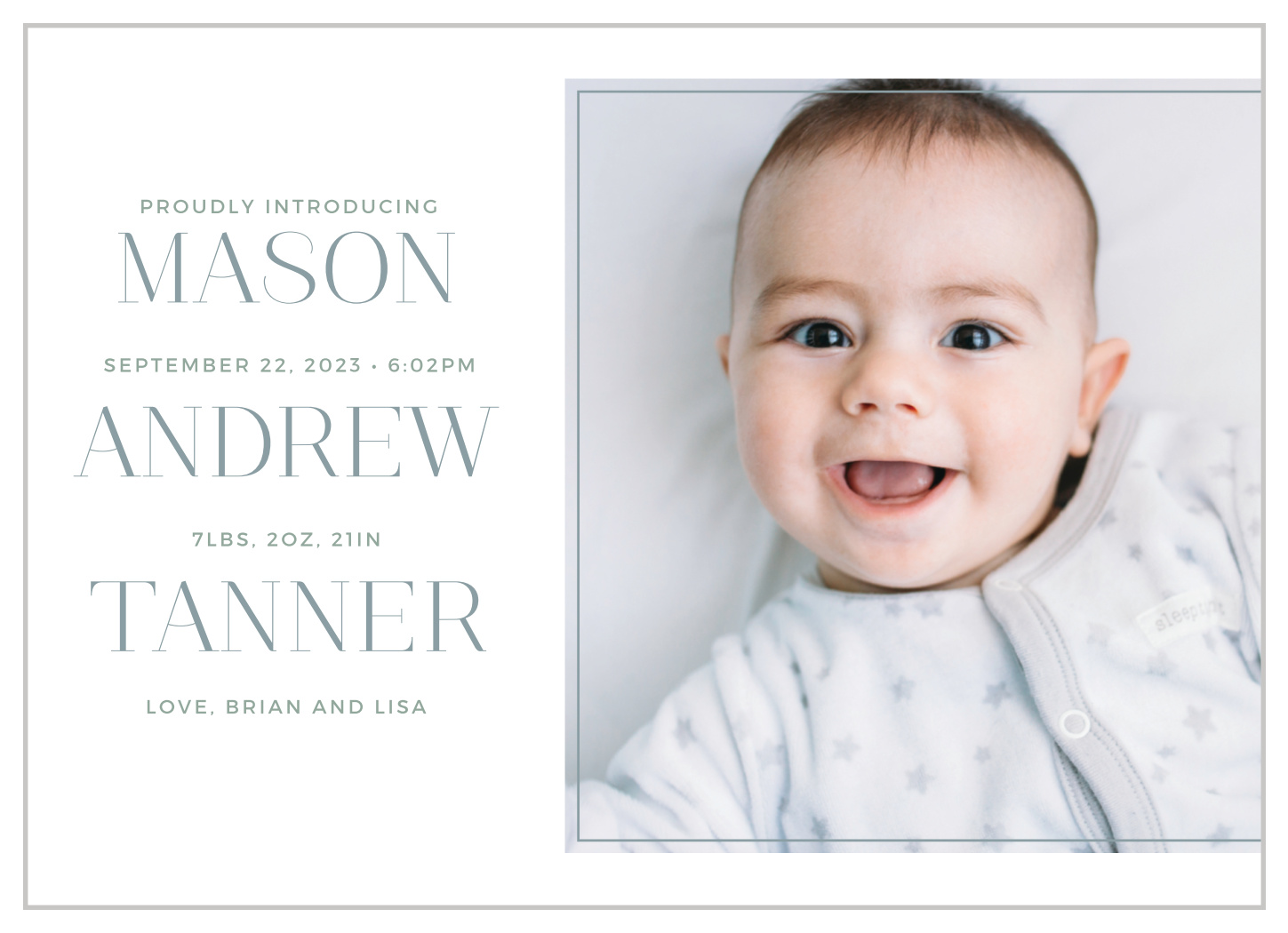 All About Me Birth Announcements by Basic Invite