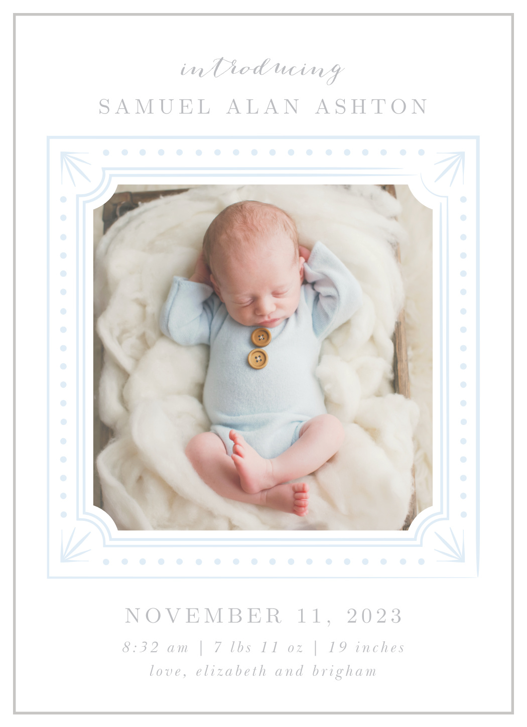 Sweet Frame Birth Announcements