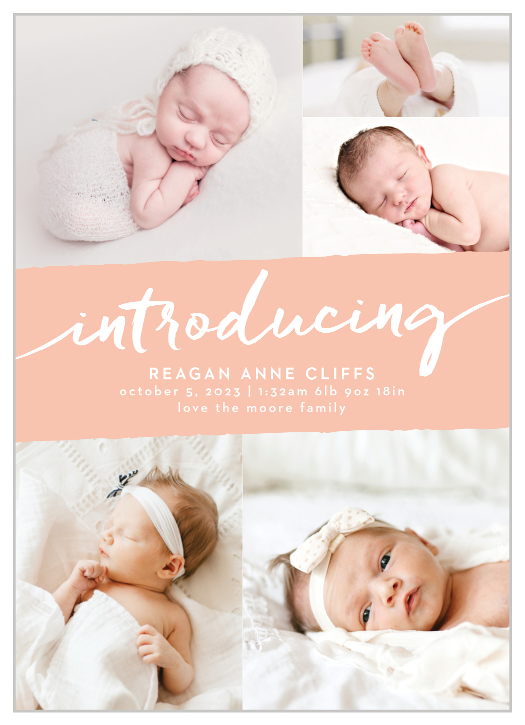First Intro Birth Announcements