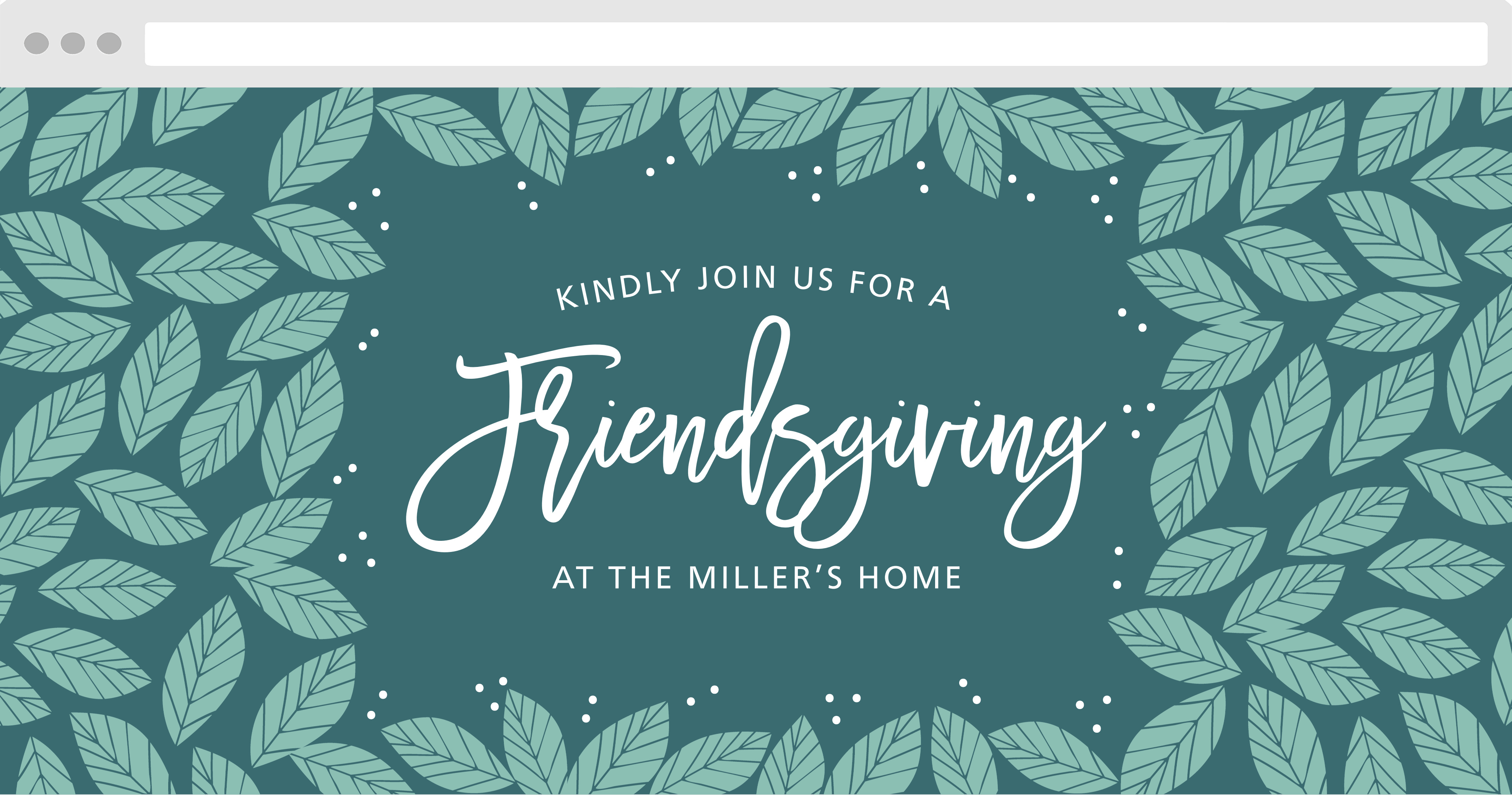 Friendsgiving Dinner Holiday Website