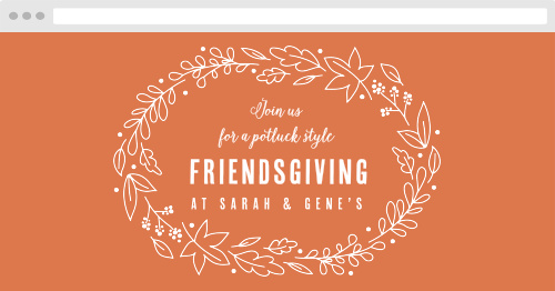 Friendsgiving Wreath Holiday Website