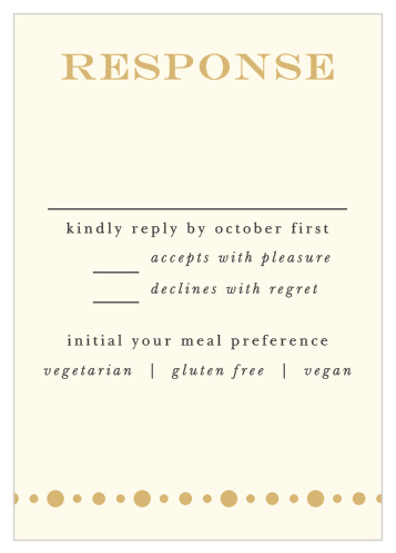 Get a headcount of all that plan to attend your wedding with our Bold Names Response Cards.