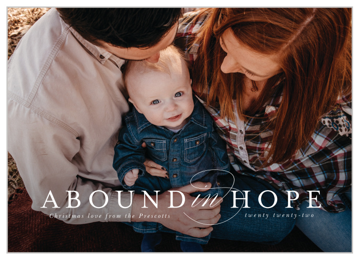 Pair your lovely family photos with a short 'n sweet message of hope to send to your family and friends for the holidays.