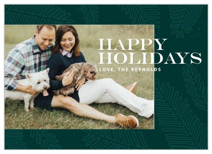 Our Bold Pine Holiday cards are the perfect way to wish everyone happy holidays.