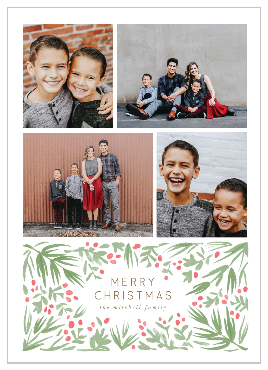 Botanical Surround Holiday Cards By Basic Invite