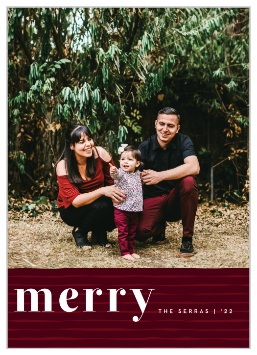 If you're looking for a warm, novel design for your family's holiday cards, our Contemporary Stripes Holiday Cards might be perfect for you.