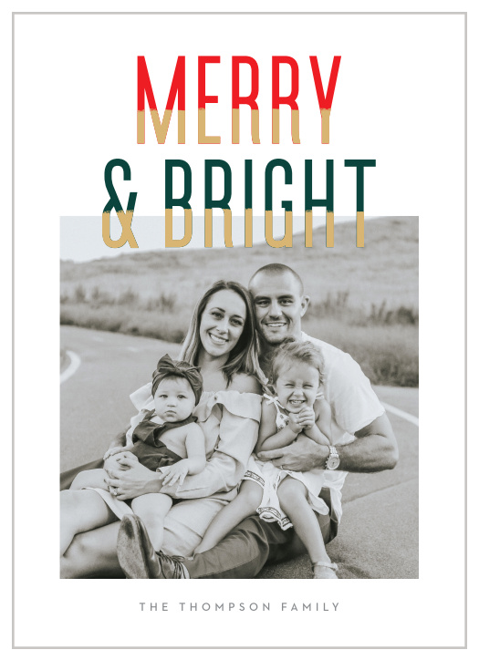 Make your holiday merry and bright with our Dip Dye Letters Holiday Cards.