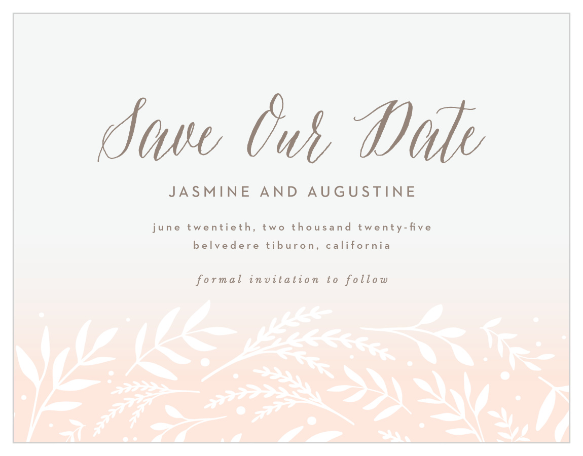 Flowering Script Save the Date Magnets