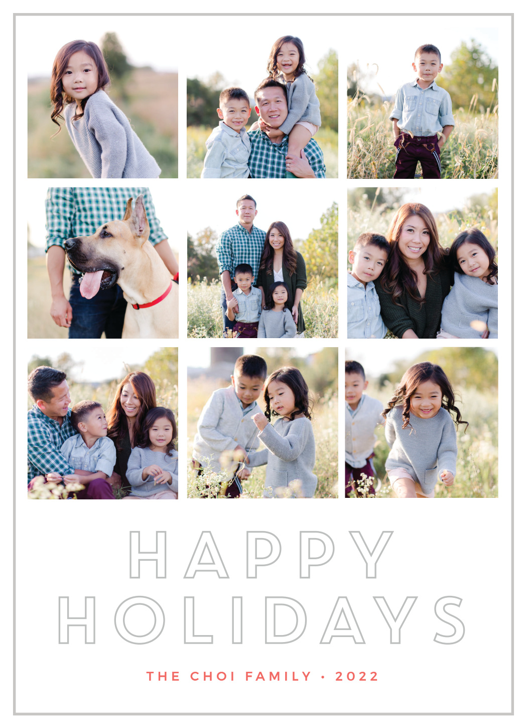Happy Grid  Holiday Cards