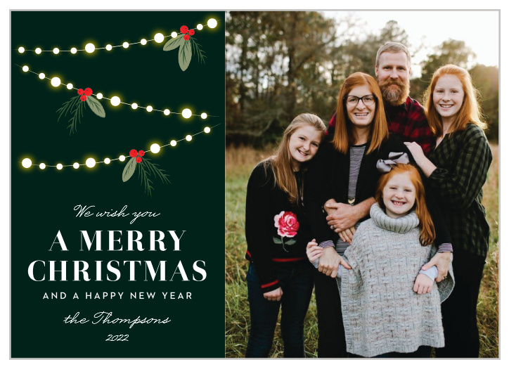If you're looking for something fun and festive to send to your loved ones, our Shining Garland Holiday Cards are perfect for you!