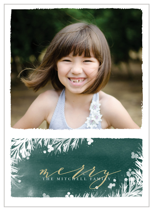 Stand out this holiday season with our Pine Block Holiday Cards.